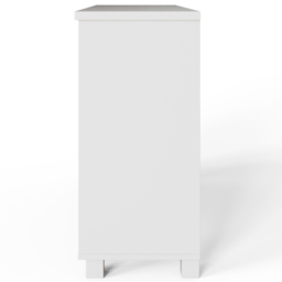 GFW Bodie 2 Door 4 Shelf White Shoe Cabinet - Size: 75 x 91 x 35cm - Wilko - thumbnail 6