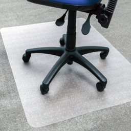 Ecotex Marvec BioPVC Rectangular Chair Mat for Carpet 116 x 150cm - Size: 150 x 116 x 0.2cm - Clear - Wilko - thumbnail 4