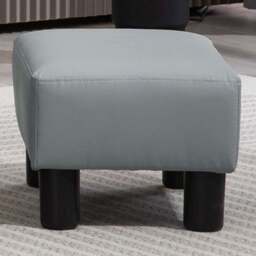 HOMCOM Grey Faux Leather Footstool - Size: 24.0 x 30.0 x 40.0cm - Wilko