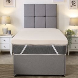 Starlight Beds Small Single Memory Foam Mattress Topper with Elastic Straps 2 inch - White - Wilko - thumbnail 5