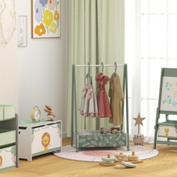AIYAPLAY Green Baby Clothing Rack with Hangers - Size: 98.5 x 41 x 63cm - Wilko - thumbnail 4