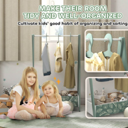 AIYAPLAY Green Baby Clothing Rack with Hangers - Size: 98.5 x 41 x 63cm - Wilko - thumbnail 7