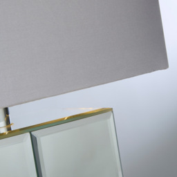 Lighting Collection Ambrose Grey Shade Table Lamp - Size: 35.5 x 14 x 25cm - Silver - Wilko - thumbnail 5