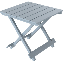 Outsunny Grey Wooden Foldable Garden Side Table - Size: 40 x 43 x 40cm - Light Grey - Wilko - thumbnail 3