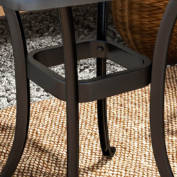 Outsunny Aluminium Garden Side Table with Umbrella Hole Black - Size: 52.5 x 54 x 54cm - Wilko - thumbnail 4