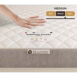 DS Living Luxe Double 800 Pocket Comfort Layer Sprung Mattress - White - Wilko - thumbnail 6