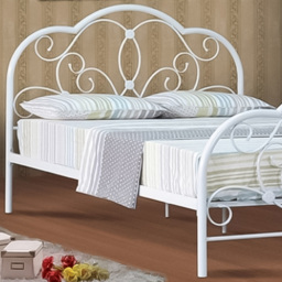 Brooklyn Small Double French White Metal Bed Frame - Wilko - thumbnail 3