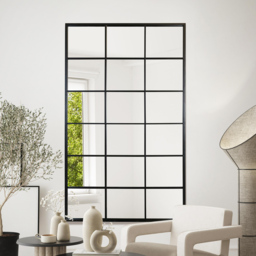 The Fenestra Black Window Leaner Wall Mirror 200 x 120cm - MirrorOutlet - Wilko - thumbnail 3