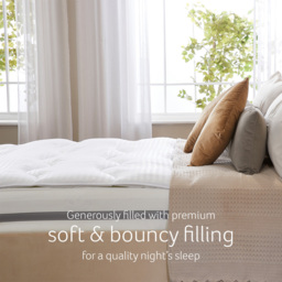 Snuggledown Single Luxurious Hotel Mattress Topper - White - Wilko - thumbnail 5
