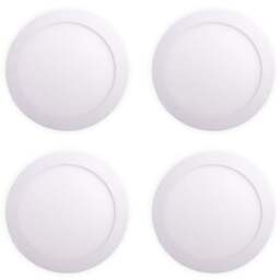 ENER-J 18W 4000K LED Panel Round Recessed Ceiling Downlight 4 Pack - Size: 30 x 20 x 10cm - Wilko - thumbnail 1