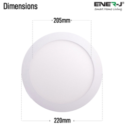 ENER-J 18W 4000K LED Panel Round Recessed Ceiling Downlight 4 Pack - Size: 30 x 20 x 10cm - Wilko - thumbnail 7