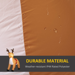 Everglow Yellow Inflatable Christmas Reindeer 6ft - Wilko - thumbnail 6