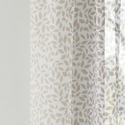 Tyrone Textiles Willow Natural Leaf Print Linen Look Rod Pocket Voile Panel Curtains 140 x 229cm - Size: W 140 x D 229cm - Wilko - thumbnail 4