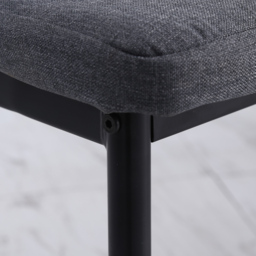 Portland Set of 4 Grey Faux Linen Touch Fabric Dining Chair - Size: Set of 2 - Wilko - thumbnail 4