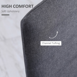 Portland Set of 4 Grey Faux Linen Touch Fabric Dining Chair - Size: Set of 2 - Wilko - thumbnail 7