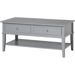 Dorel Franklin 2 Drawer Single Shelf Grey Coffee Table - Size: 46 x 103 x 52cm - Wilko - thumbnail 3