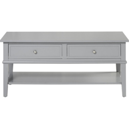 Dorel Franklin 2 Drawer Single Shelf Grey Coffee Table - Size: 46 x 103 x 52cm - Wilko - thumbnail 4
