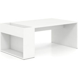 Costway Single Shelf White Coffee Table with Storage - Size: 85 x 50 x 34cm - Wilko - thumbnail 3