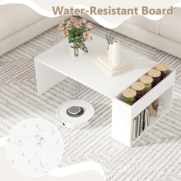 Costway Single Shelf White Coffee Table with Storage - Size: 85 x 50 x 34cm - Wilko - thumbnail 6
