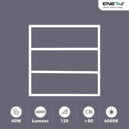 ENER-J 40W LED Grid Edge Ceiling Panel Light 6000K 60 x 60cm - Size: 30 x 20 x 10cm - Wilko - thumbnail 4