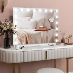 HOMCOM White LED Hollywood Vanity Mirror with 10X Magnification and USB Port 80 x 62cm - Size: 10 x 73 x 88cm - Wilko - thumbnail 5