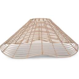 ValueLights Harlow Natural Wavy Rattan Ceiling Lamp Shade - Size: 23 x 37 x 59cm - Brown - Wilko