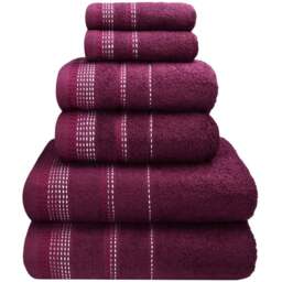 Rapport Home Berkley Embroidered Super Soft Pure Cotton Purple Face Towel - Wilko - thumbnail 1