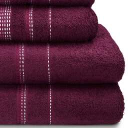 Rapport Home Berkley Embroidered Super Soft Pure Cotton Purple Face Towel - Wilko - thumbnail 4
