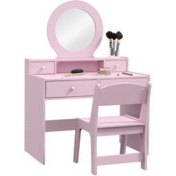 AIYAPLAY Pink Kids Dressing Table Set - Wilko - thumbnail 3