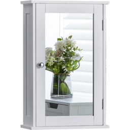 Bath Vida Priano White Single Door Mirror Bathroom Cabinet - Size: 53 x 34 x 15cm - Wilko - thumbnail 3
