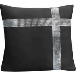 Velosso Diamante Cross Black Filled Cushion 43 x 43cm 2 Pack - Wilko - thumbnail 1