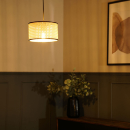 ValueLights Reni Cane Small Shade - Size: 15 x 25.5 x 25.5cm - Cream - Wilko - thumbnail 4
