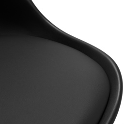 Julian Bowen Erika Black PU Swivel Office Chair - Size: 56 x 50 x 92cm - Wilko - thumbnail 5