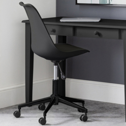 Julian Bowen Erika Black PU Swivel Office Chair - Size: 56 x 50 x 92cm - Wilko - thumbnail 1
