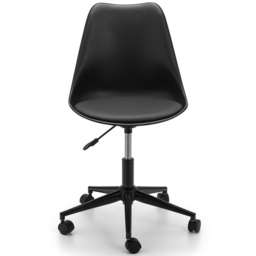Julian Bowen Erika Black PU Swivel Office Chair - Size: 56 x 50 x 92cm - Wilko - thumbnail 4