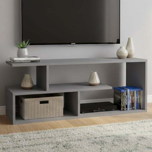 Shefa Eden 4 Shelf Grey TV Unit - Size: 40 x 100 x 30cm - Wilko - image 1