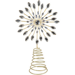 Jewelled Tree Topper - Gold - Wilko - thumbnail 1