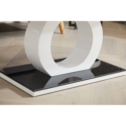 Furniturebox Arona Black Round Glass Coffee Table - Size: 120 x 60 x 45cm - Wilko - thumbnail 5