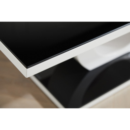 Furniturebox Arona Black Round Glass Coffee Table - Size: 120 x 60 x 45cm - Wilko - thumbnail 4