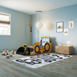 Kidsaw JCB Yellow and Black Junior Toddler Bed - Wilko - thumbnail 6