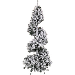 Premier Spiral Snow Flocked Artificial Christmas Tree 7ft - Green - Samuel Alexander - Wilko - thumbnail 1