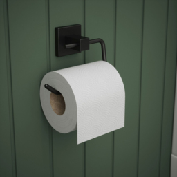 Rothley Matt Black Square Toilet Roll Holder - Size: 16.5 x 5.5 x 19cm - Wilko - thumbnail 3