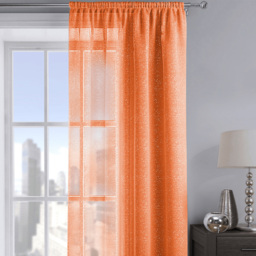 Velosso Alessandria Orange Shimmer Voile Panel Curtain 137 x 122cm - Size: W 137 x D 122cm - Wilko - thumbnail 3