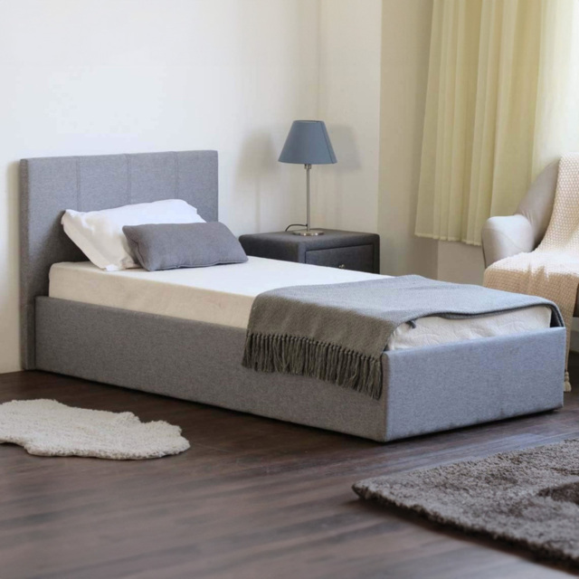 Home Treats Single Grey Ottoman Bed - Wilko - image 1