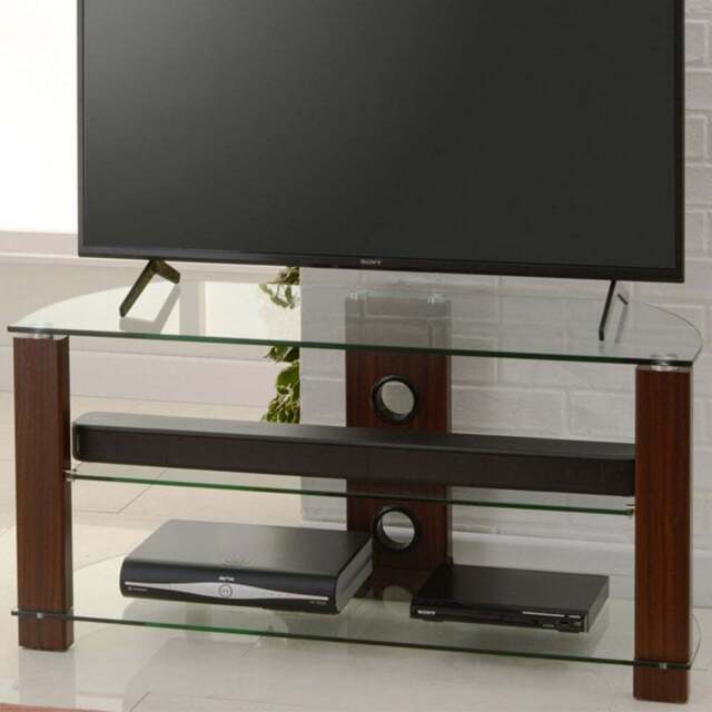 TTAP Vision 2 Shelf Walnut TV Stand 1050mm - Size: 50.3 x 105 x 40cm - Brown - Wilko - image 1