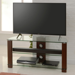 TTAP Vision 2 Shelf Walnut TV Stand 1050mm - Size: 50.3 x 105 x 40cm - Brown - Wilko - thumbnail 7