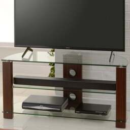 TTAP Vision 2 Shelf Walnut TV Stand 1050mm - Size: 50.3 x 105 x 40cm - Brown - Wilko