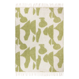 Hoem Meta Olive Green Jacquard Tasselled Throw 130 x 180cm - Size: 180 x 130cm - Wilko - thumbnail 4