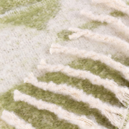 Hoem Meta Olive Green Jacquard Tasselled Throw 130 x 180cm - Size: 180 x 130cm - Wilko - thumbnail 5