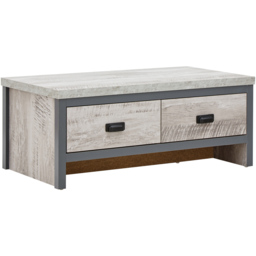 GFW Boston 2 Drawer Grey Coffee Table - Size: 48 x 87 x 35cm - Wilko - thumbnail 6